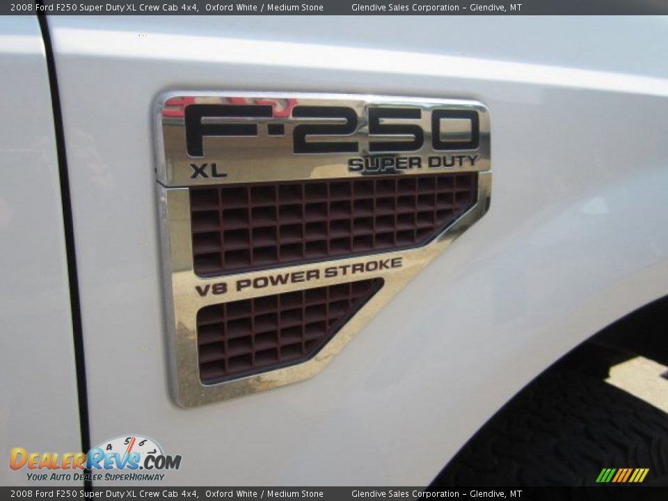 2008 Ford F250 Super Duty XL Crew Cab 4x4 Oxford White / Medium Stone Photo #14