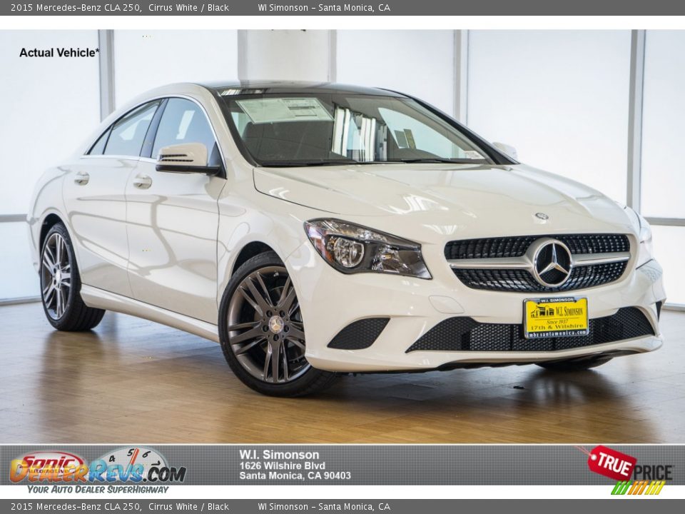 2015 Mercedes-Benz CLA 250 Cirrus White / Black Photo #1