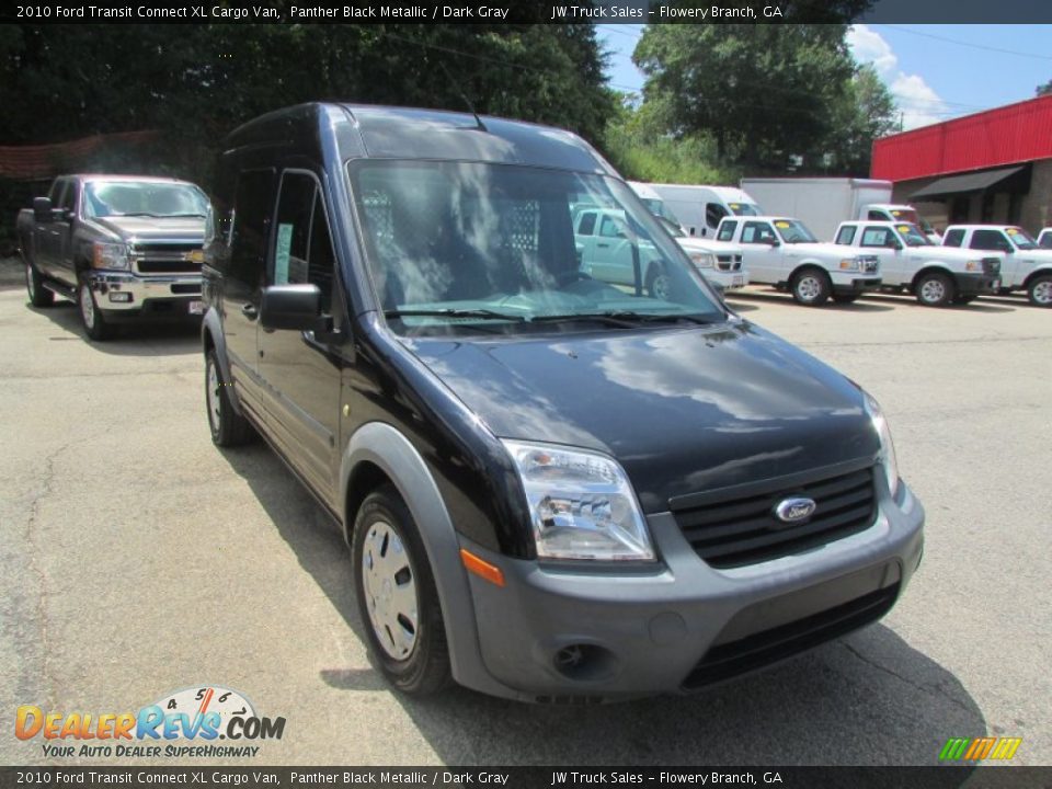2010 Ford Transit Connect XL Cargo Van Panther Black Metallic / Dark Gray Photo #5