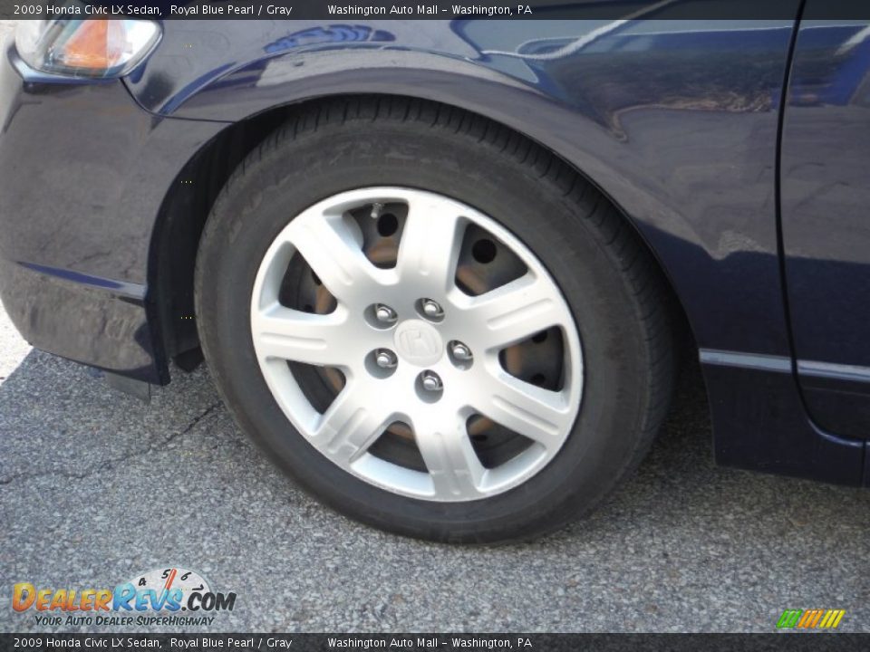 2009 Honda Civic LX Sedan Royal Blue Pearl / Gray Photo #6