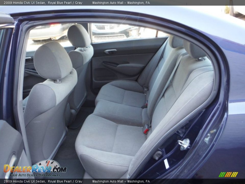 2009 Honda Civic LX Sedan Royal Blue Pearl / Gray Photo #16