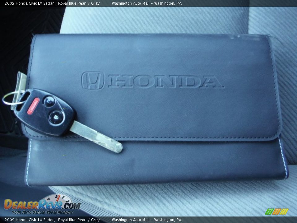 2009 Honda Civic LX Sedan Royal Blue Pearl / Gray Photo #17