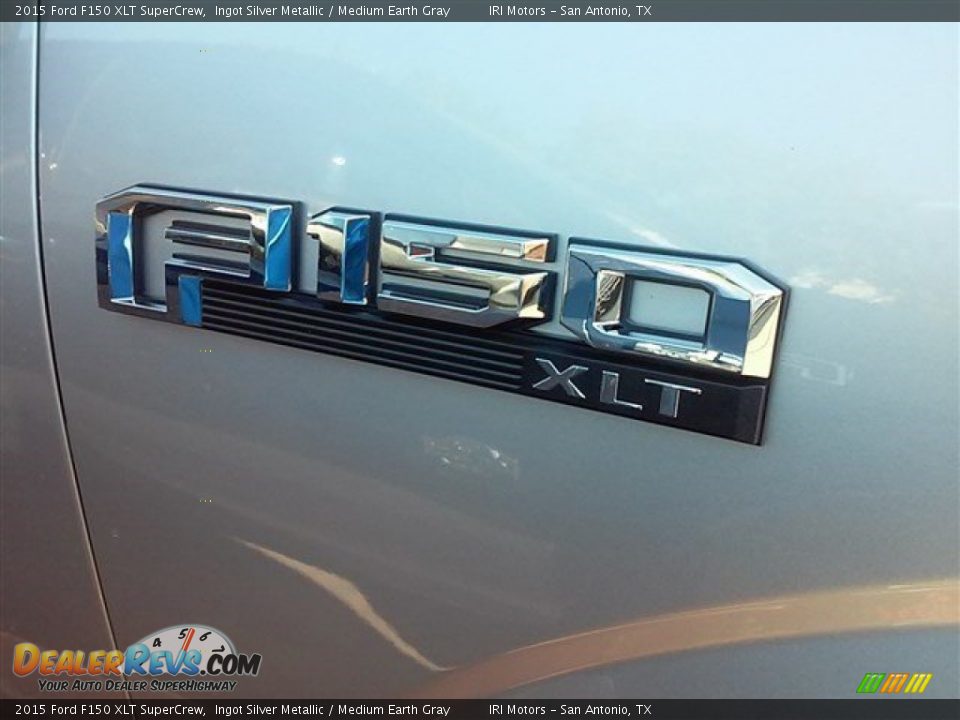 2015 Ford F150 XLT SuperCrew Ingot Silver Metallic / Medium Earth Gray Photo #6