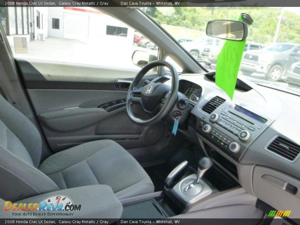 2008 Honda Civic LX Sedan Galaxy Gray Metallic / Gray Photo #6