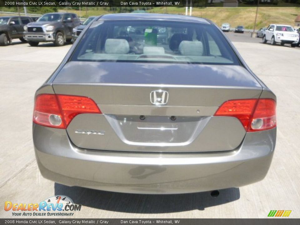 2008 Honda Civic LX Sedan Galaxy Gray Metallic / Gray Photo #8