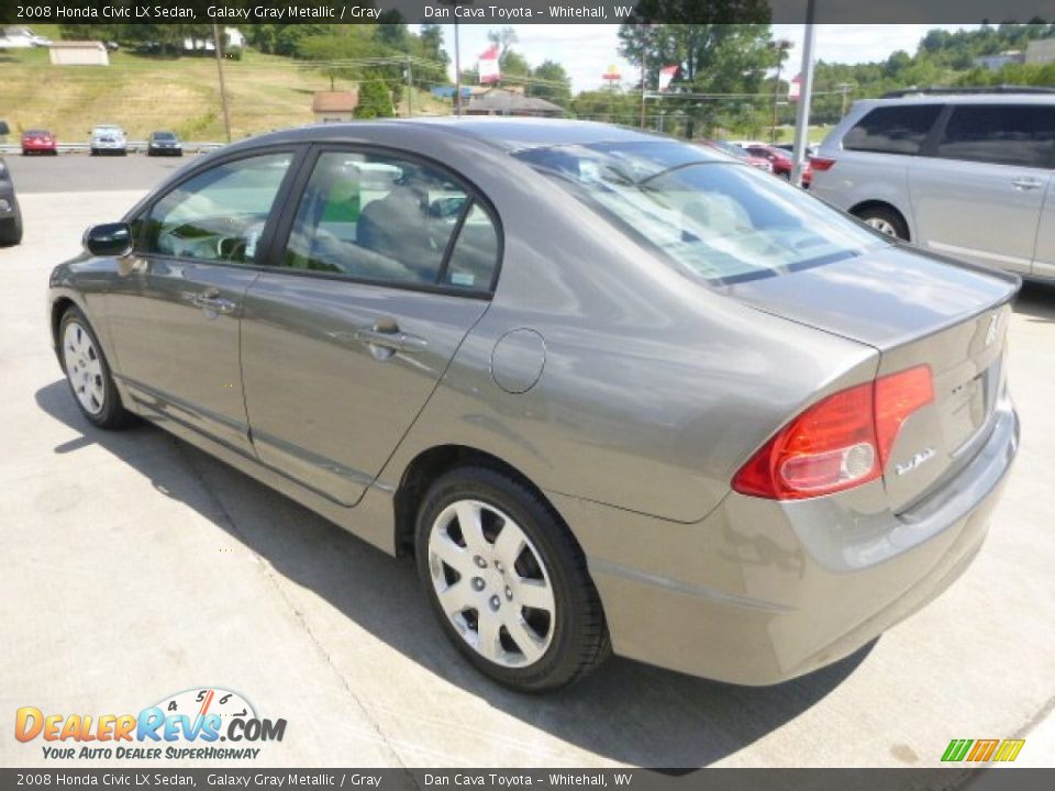 2008 Honda Civic LX Sedan Galaxy Gray Metallic / Gray Photo #9