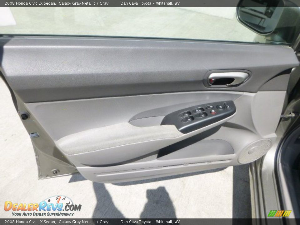 2008 Honda Civic LX Sedan Galaxy Gray Metallic / Gray Photo #13