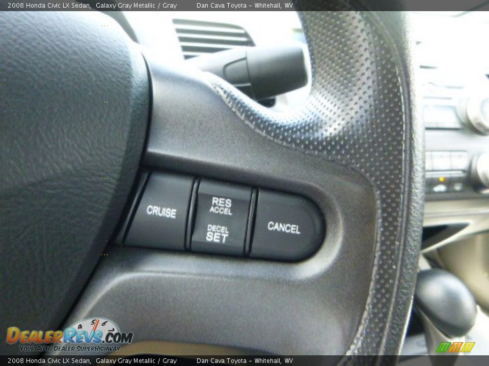 2008 Honda Civic LX Sedan Galaxy Gray Metallic / Gray Photo #16