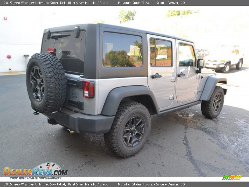 2015 Jeep Wrangler Unlimited Sport 4x4 Billet Silver Metallic / Black Photo #2