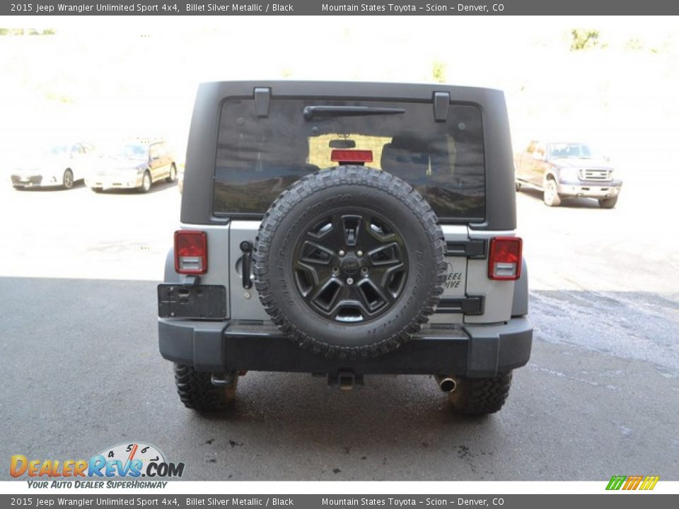 2015 Jeep Wrangler Unlimited Sport 4x4 Billet Silver Metallic / Black Photo #3