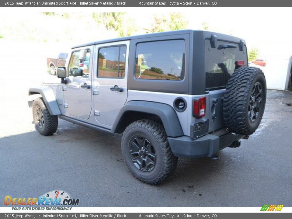 2015 Jeep Wrangler Unlimited Sport 4x4 Billet Silver Metallic / Black Photo #4