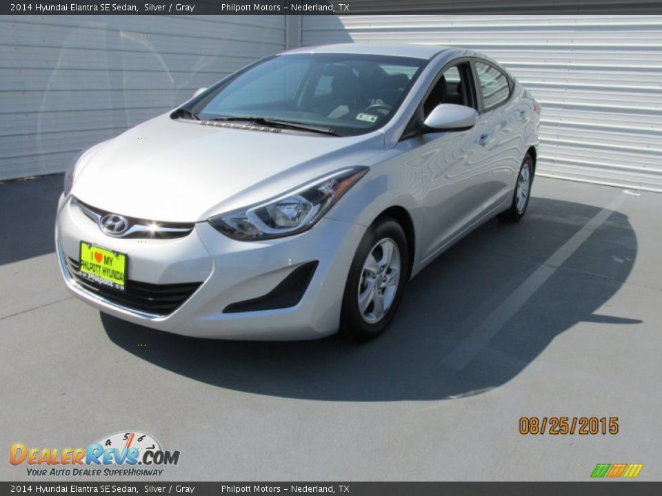 2014 Hyundai Elantra SE Sedan Silver / Gray Photo #4