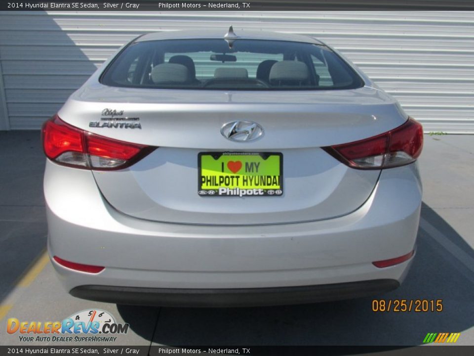 2014 Hyundai Elantra SE Sedan Silver / Gray Photo #10