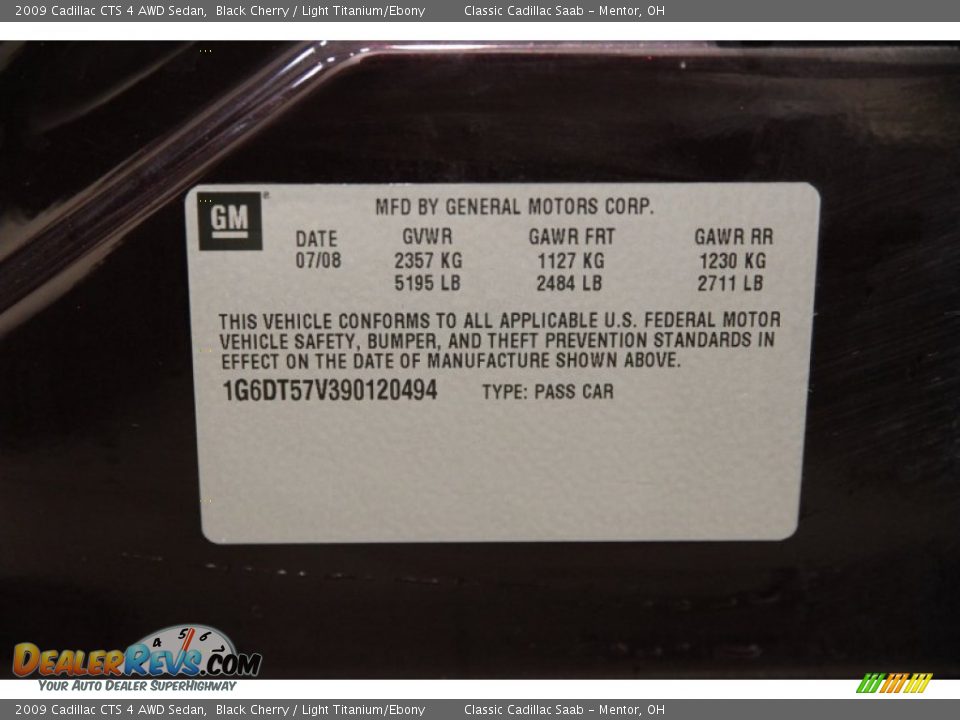 2009 Cadillac CTS 4 AWD Sedan Black Cherry / Light Titanium/Ebony Photo #21