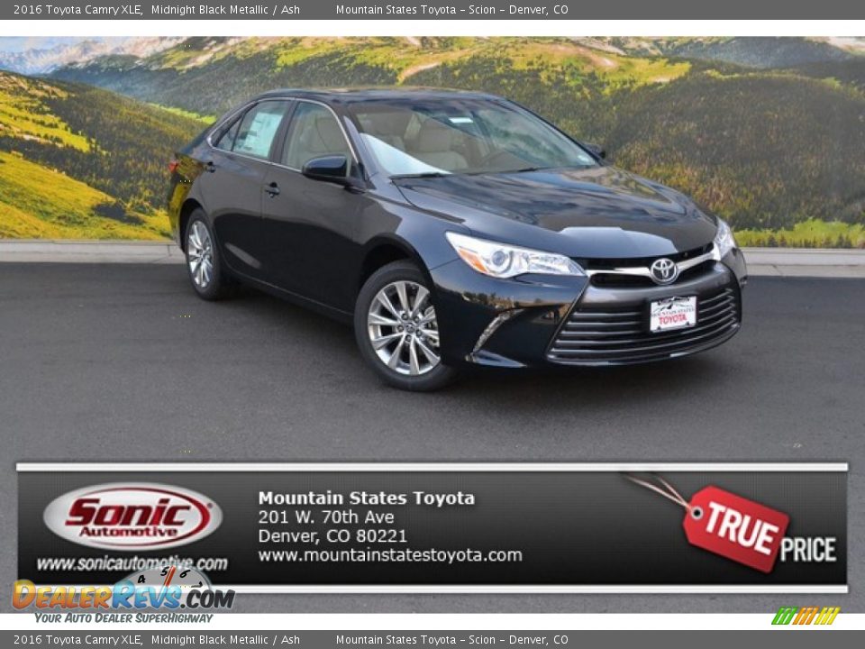 2016 Toyota Camry XLE Midnight Black Metallic / Ash Photo #1
