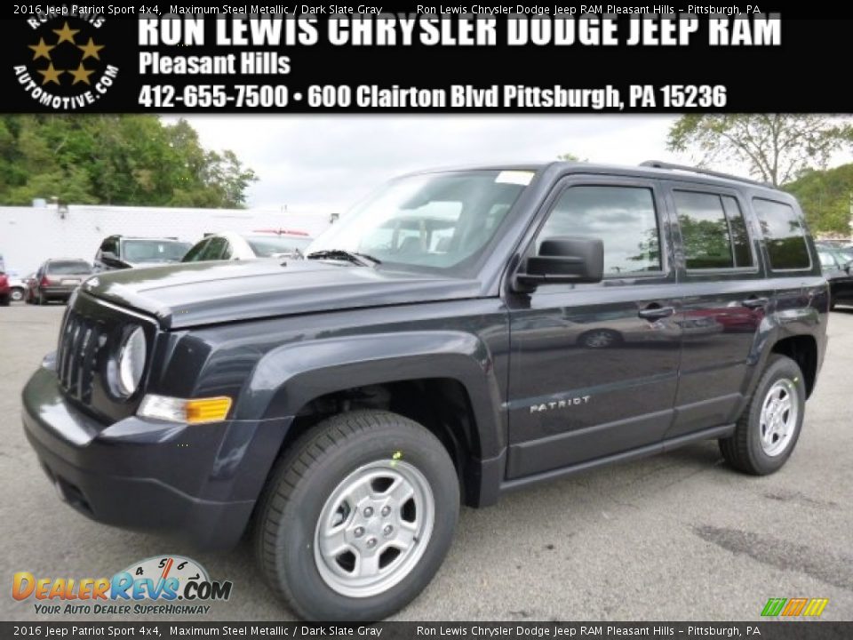 2016 Jeep Patriot Sport 4x4 Maximum Steel Metallic / Dark Slate Gray Photo #1
