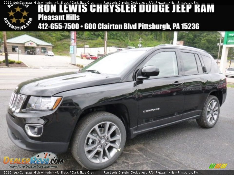 2016 Jeep Compass High Altitude 4x4 Black / Dark Slate Gray Photo #1