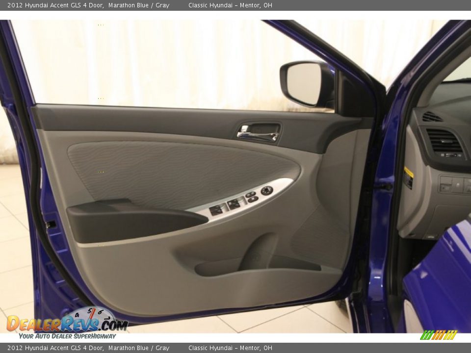2012 Hyundai Accent GLS 4 Door Marathon Blue / Gray Photo #4