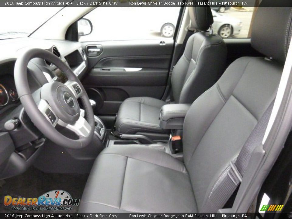 Dark Slate Gray Interior - 2016 Jeep Compass High Altitude 4x4 Photo #10