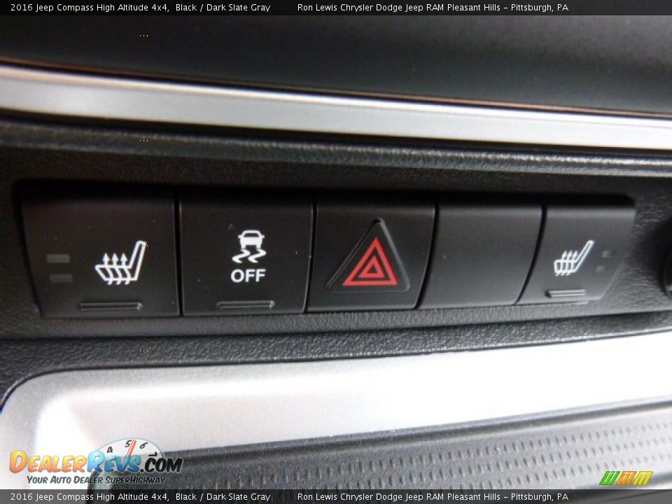 2016 Jeep Compass High Altitude 4x4 Black / Dark Slate Gray Photo #16