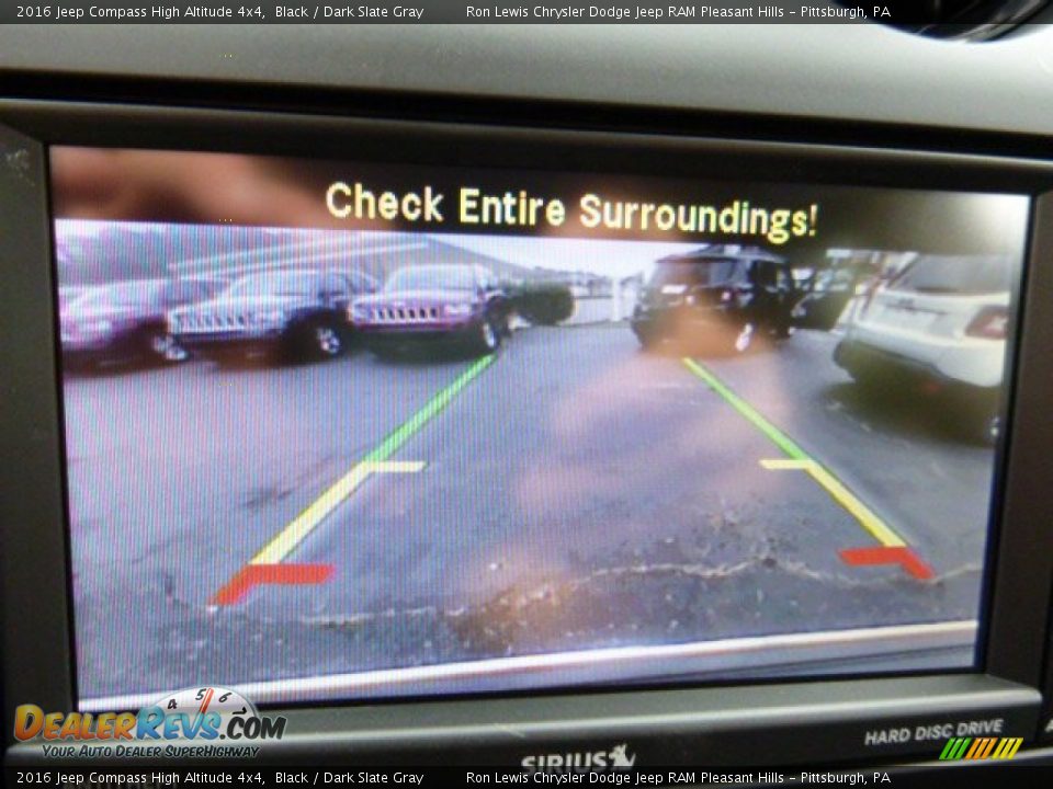 2016 Jeep Compass High Altitude 4x4 Black / Dark Slate Gray Photo #17