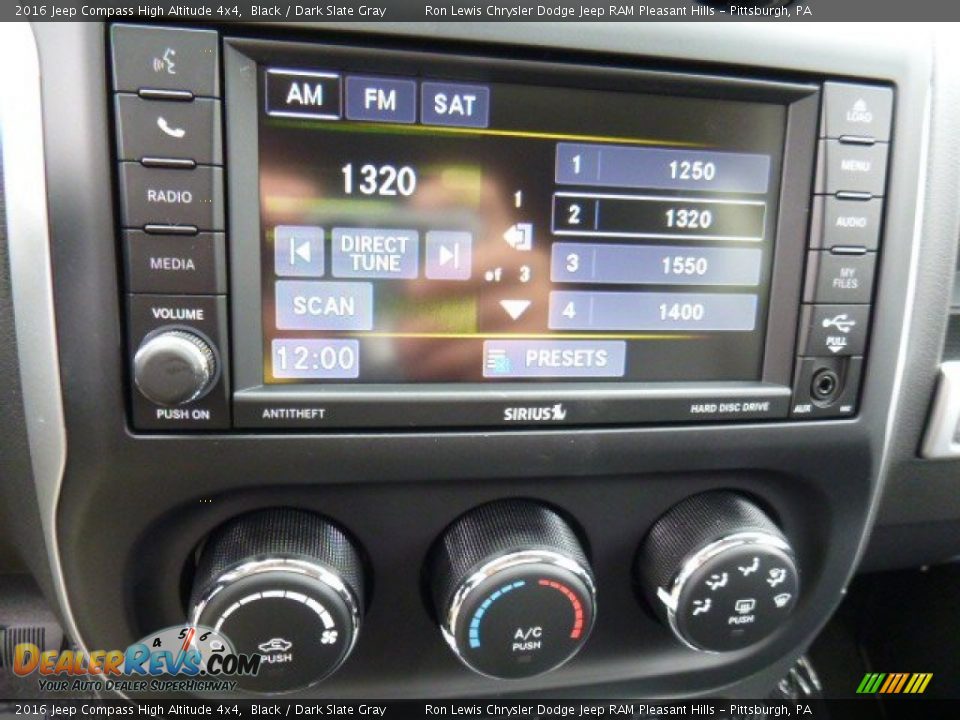 2016 Jeep Compass High Altitude 4x4 Black / Dark Slate Gray Photo #19