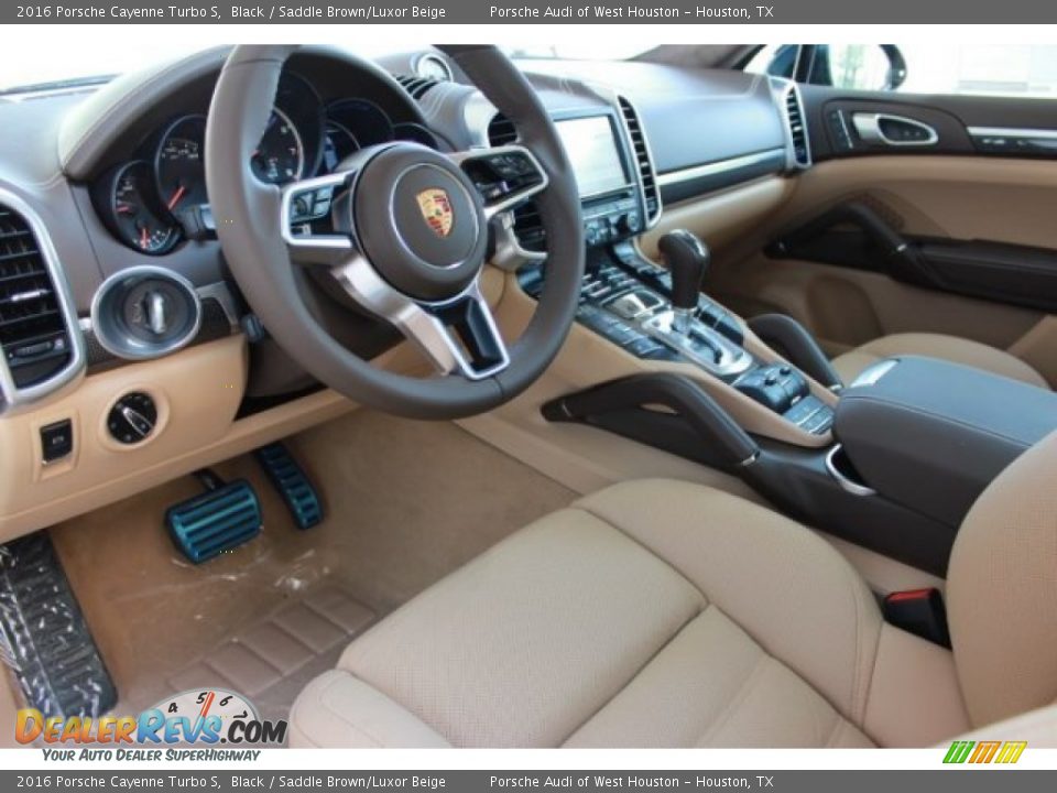 Saddle Brown/Luxor Beige Interior - 2016 Porsche Cayenne Turbo S Photo #15