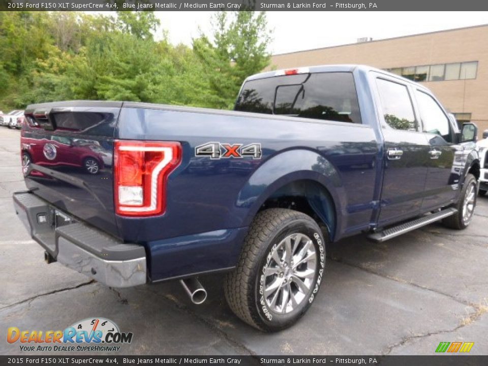 2015 Ford F150 XLT SuperCrew 4x4 Blue Jeans Metallic / Medium Earth Gray Photo #2
