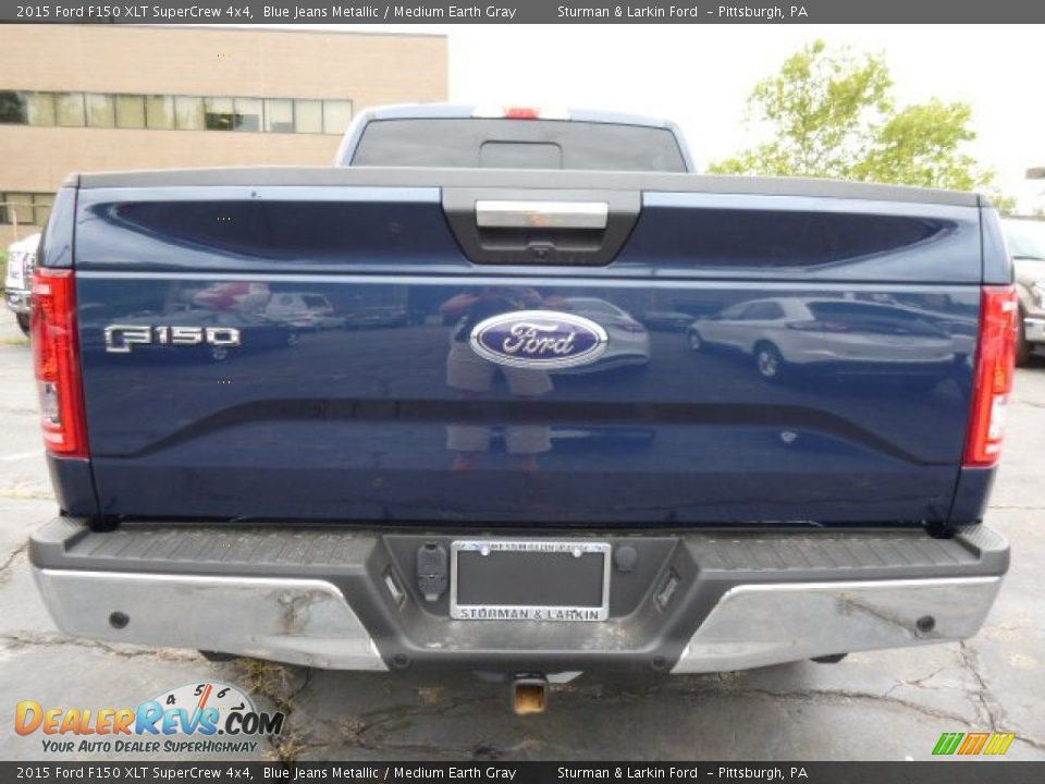 2015 Ford F150 XLT SuperCrew 4x4 Blue Jeans Metallic / Medium Earth Gray Photo #3
