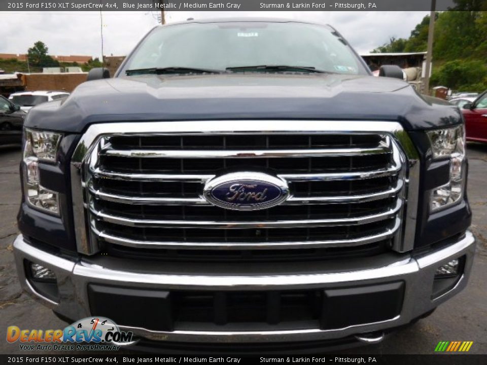 2015 Ford F150 XLT SuperCrew 4x4 Blue Jeans Metallic / Medium Earth Gray Photo #6