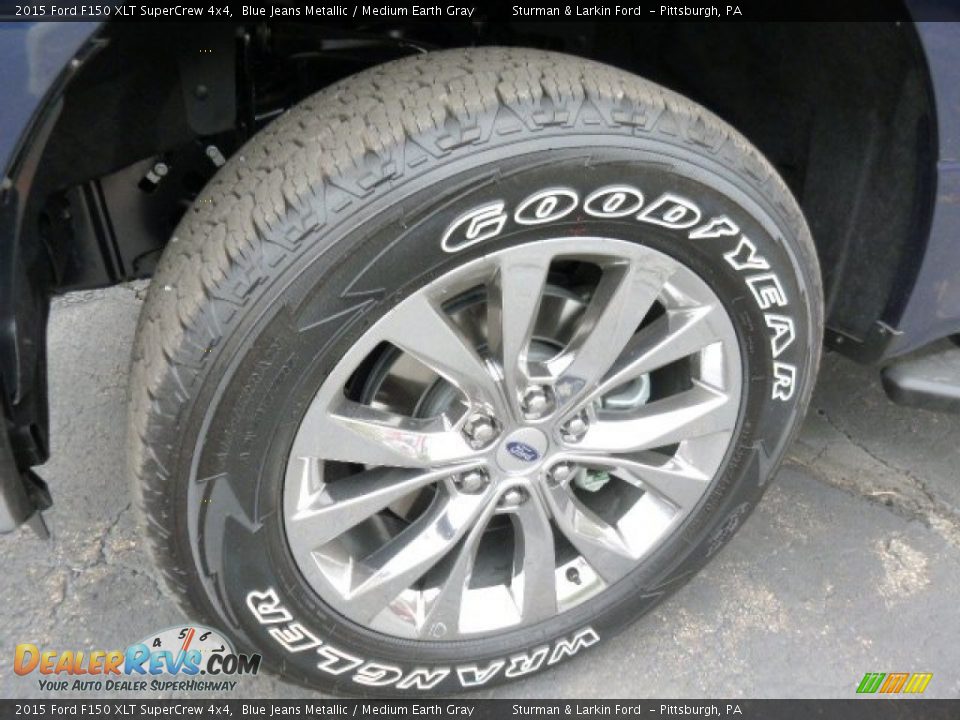 2015 Ford F150 XLT SuperCrew 4x4 Blue Jeans Metallic / Medium Earth Gray Photo #7