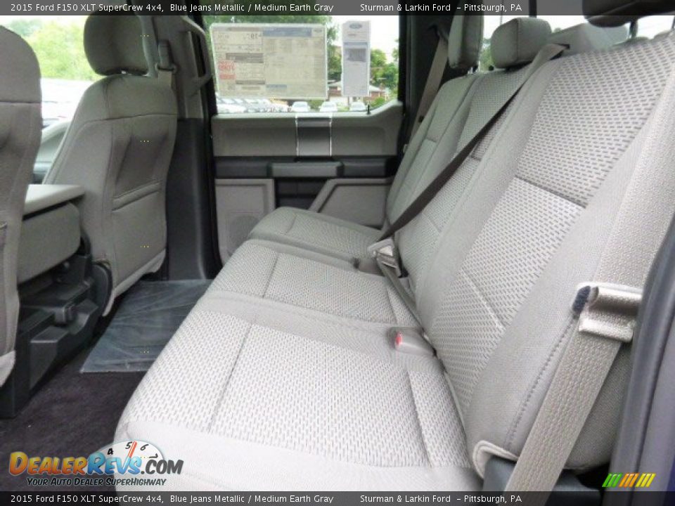 2015 Ford F150 XLT SuperCrew 4x4 Blue Jeans Metallic / Medium Earth Gray Photo #9