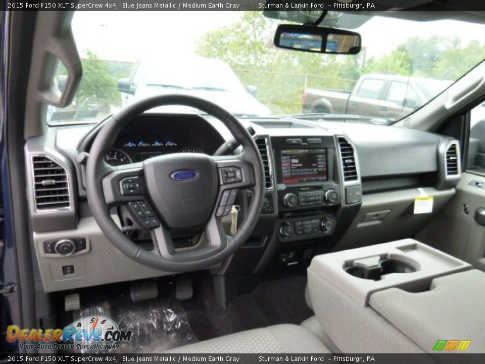 2015 Ford F150 XLT SuperCrew 4x4 Blue Jeans Metallic / Medium Earth Gray Photo #10