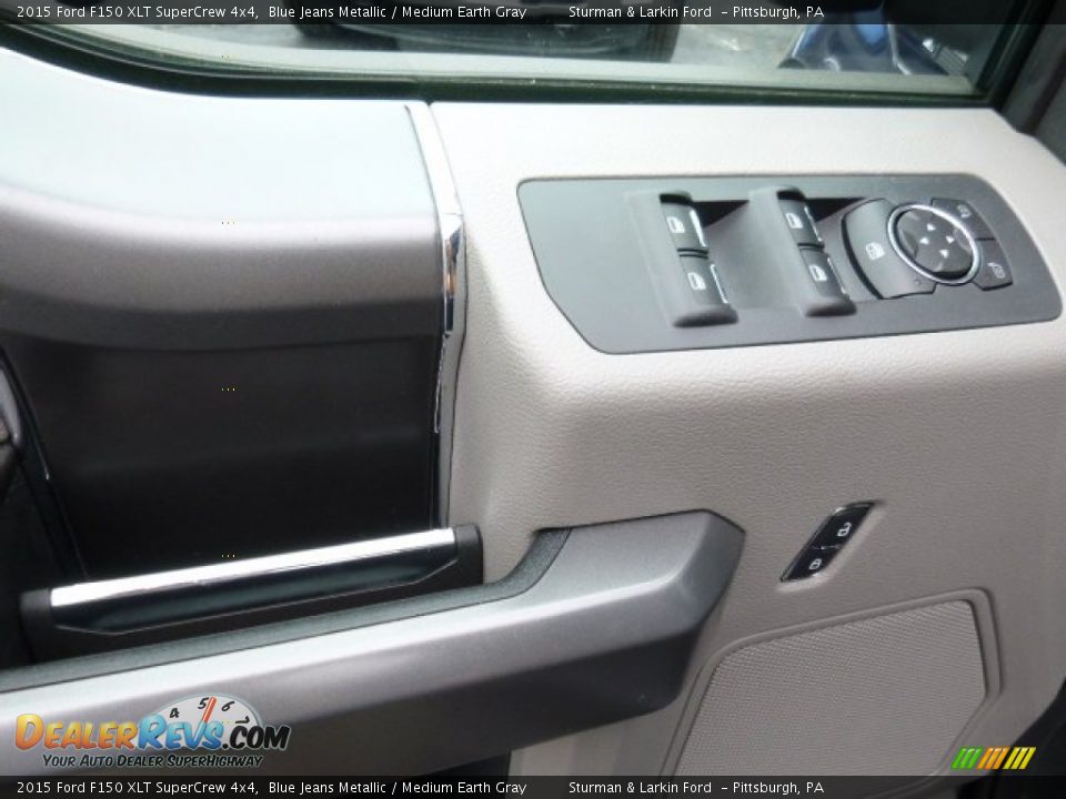 2015 Ford F150 XLT SuperCrew 4x4 Blue Jeans Metallic / Medium Earth Gray Photo #11