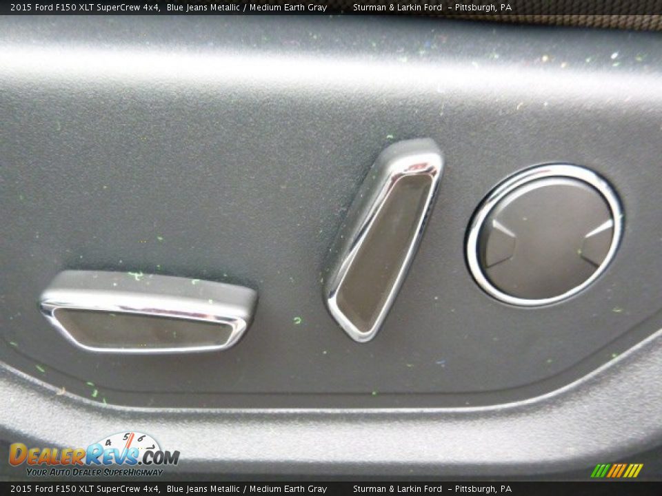 2015 Ford F150 XLT SuperCrew 4x4 Blue Jeans Metallic / Medium Earth Gray Photo #12