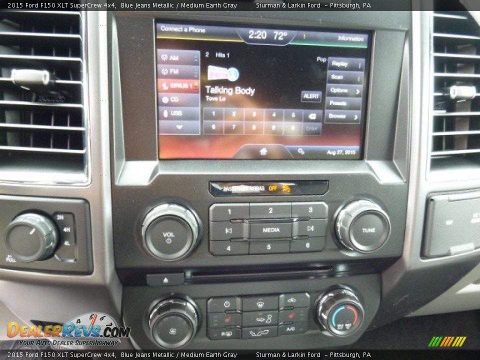 2015 Ford F150 XLT SuperCrew 4x4 Blue Jeans Metallic / Medium Earth Gray Photo #14