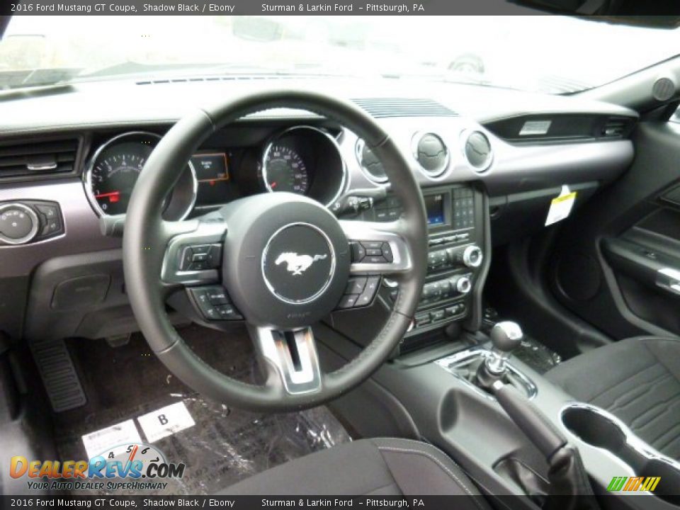 Ebony Interior - 2016 Ford Mustang GT Coupe Photo #10