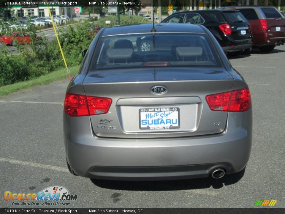 2010 Kia Forte SX Titanium / Black Sport Photo #7
