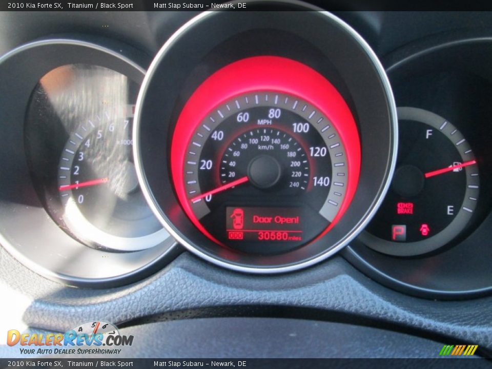 2010 Kia Forte SX Titanium / Black Sport Photo #26