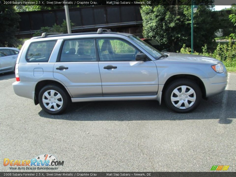 2008 Subaru Forester 2.5 X Steel Silver Metallic / Graphite Gray Photo #5