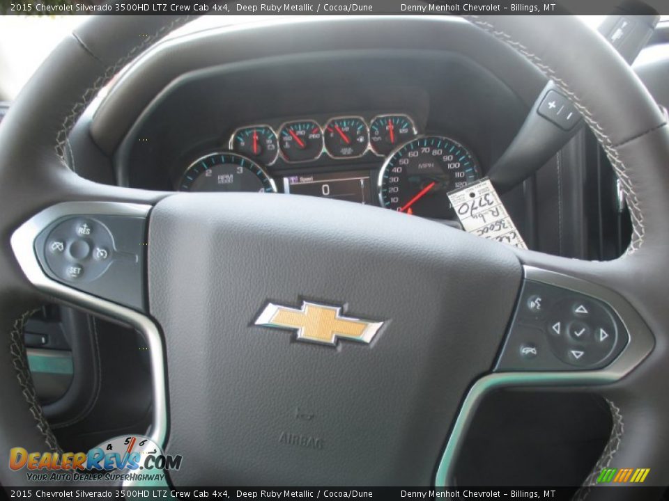 2015 Chevrolet Silverado 3500HD LTZ Crew Cab 4x4 Deep Ruby Metallic / Cocoa/Dune Photo #13