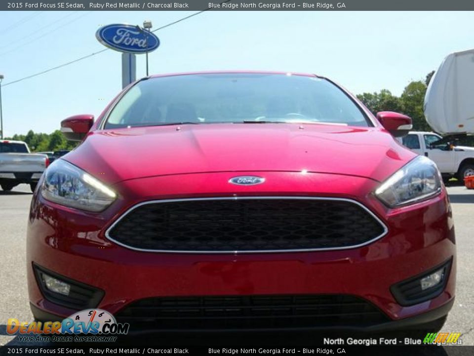 2015 Ford Focus SE Sedan Ruby Red Metallic / Charcoal Black Photo #8