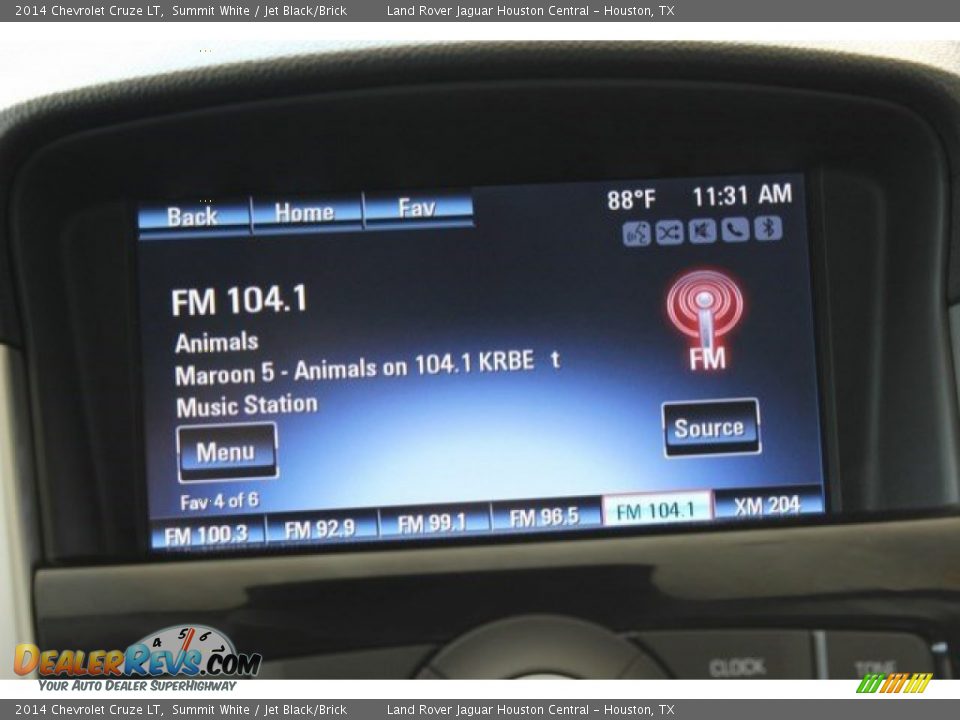 2014 Chevrolet Cruze LT Summit White / Jet Black/Brick Photo #24