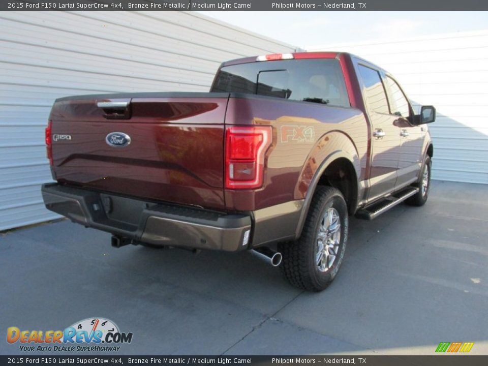 2015 Ford F150 Lariat SuperCrew 4x4 Bronze Fire Metallic / Medium Light Camel Photo #4