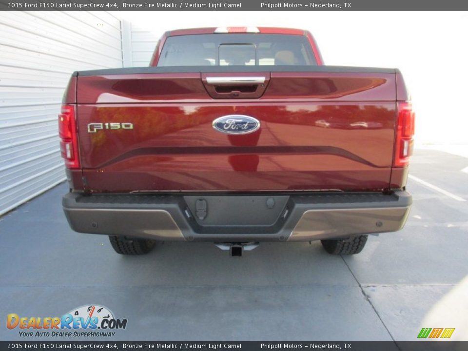 2015 Ford F150 Lariat SuperCrew 4x4 Bronze Fire Metallic / Medium Light Camel Photo #5