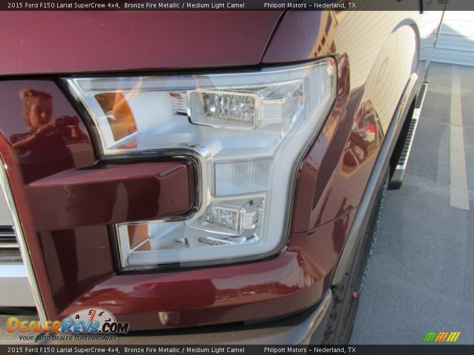 2015 Ford F150 Lariat SuperCrew 4x4 Bronze Fire Metallic / Medium Light Camel Photo #9