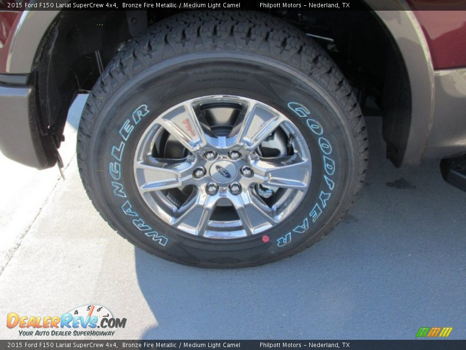 2015 Ford F150 Lariat SuperCrew 4x4 Bronze Fire Metallic / Medium Light Camel Photo #11