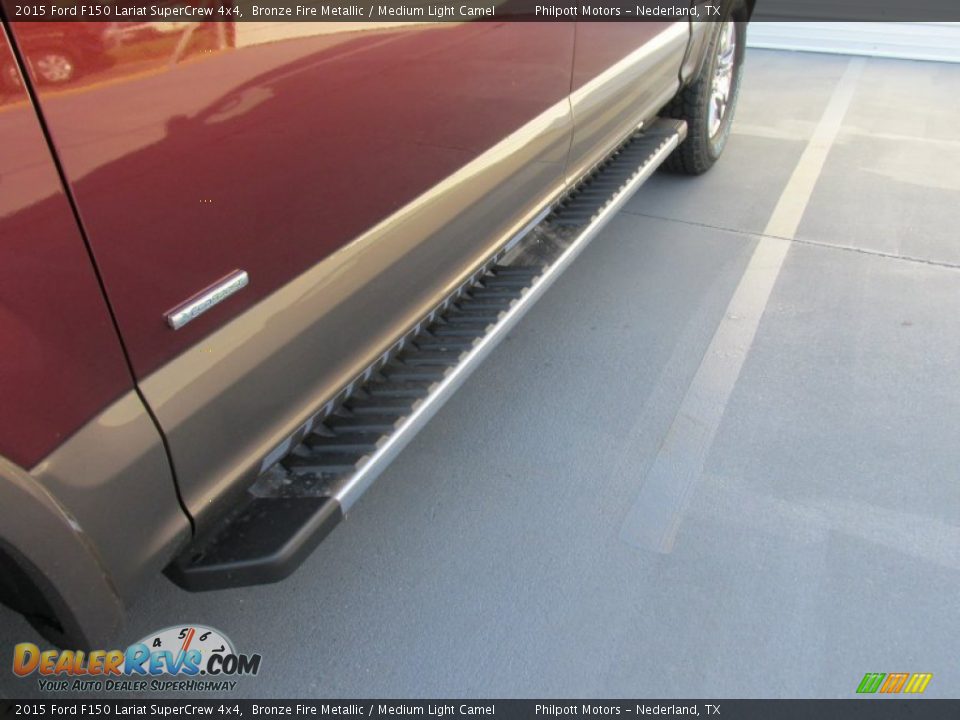 2015 Ford F150 Lariat SuperCrew 4x4 Bronze Fire Metallic / Medium Light Camel Photo #12