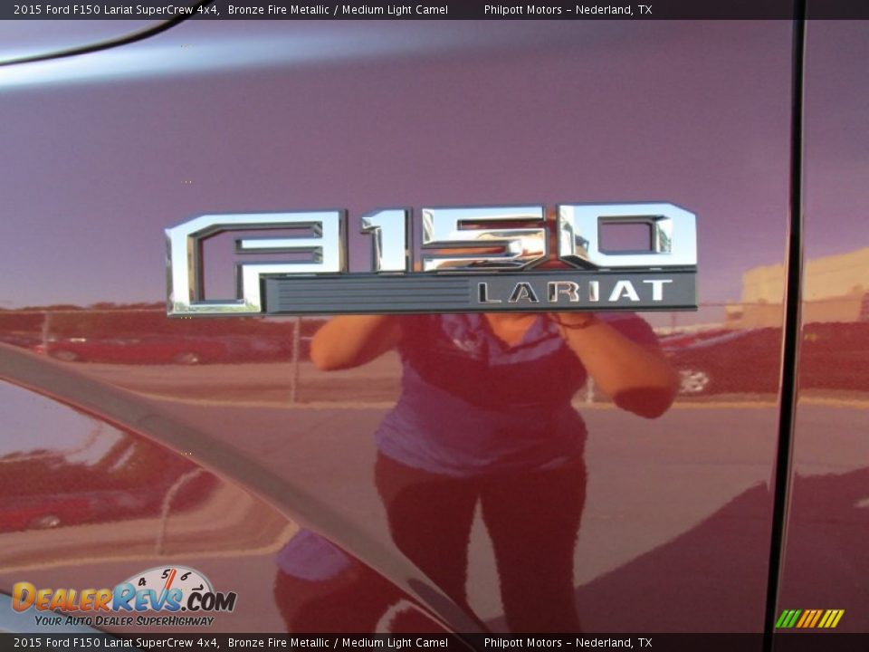 2015 Ford F150 Lariat SuperCrew 4x4 Bronze Fire Metallic / Medium Light Camel Photo #14