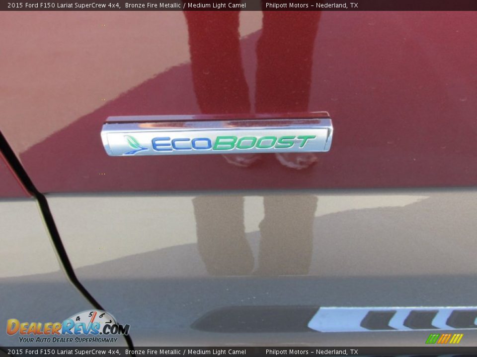 2015 Ford F150 Lariat SuperCrew 4x4 Bronze Fire Metallic / Medium Light Camel Photo #15